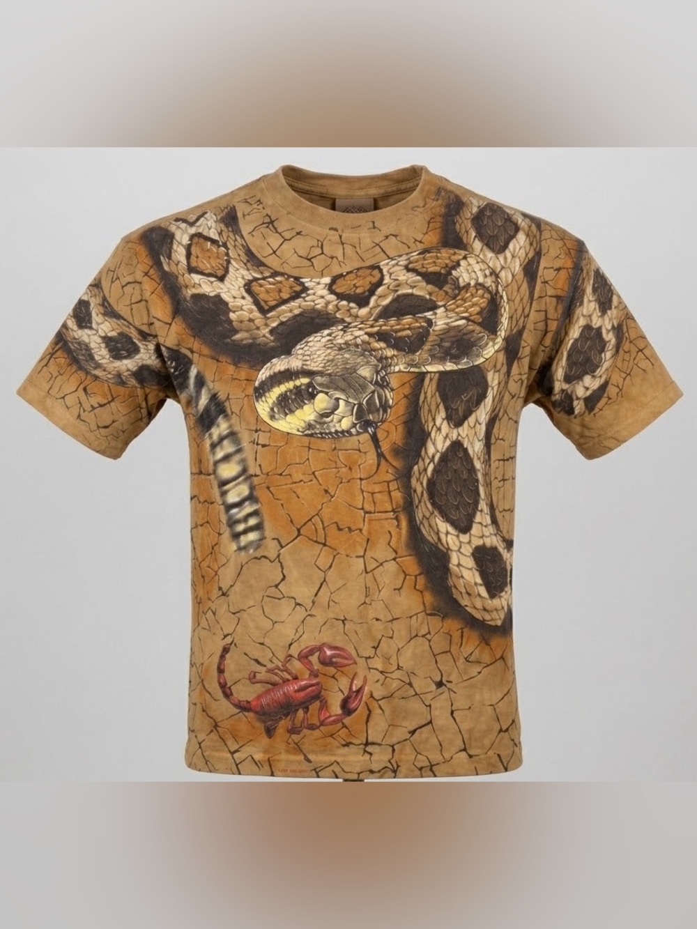 Liquid Blue Rattlesnake Scorpion All Over Print T Shirt Mens XL AOP 1996 Graphic
